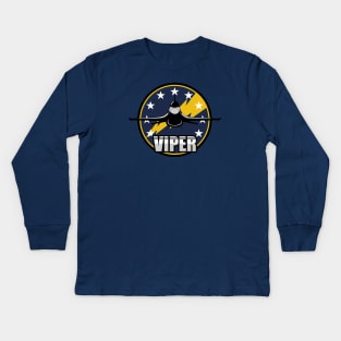 F-16 Viper Patch Kids Long Sleeve T-Shirt